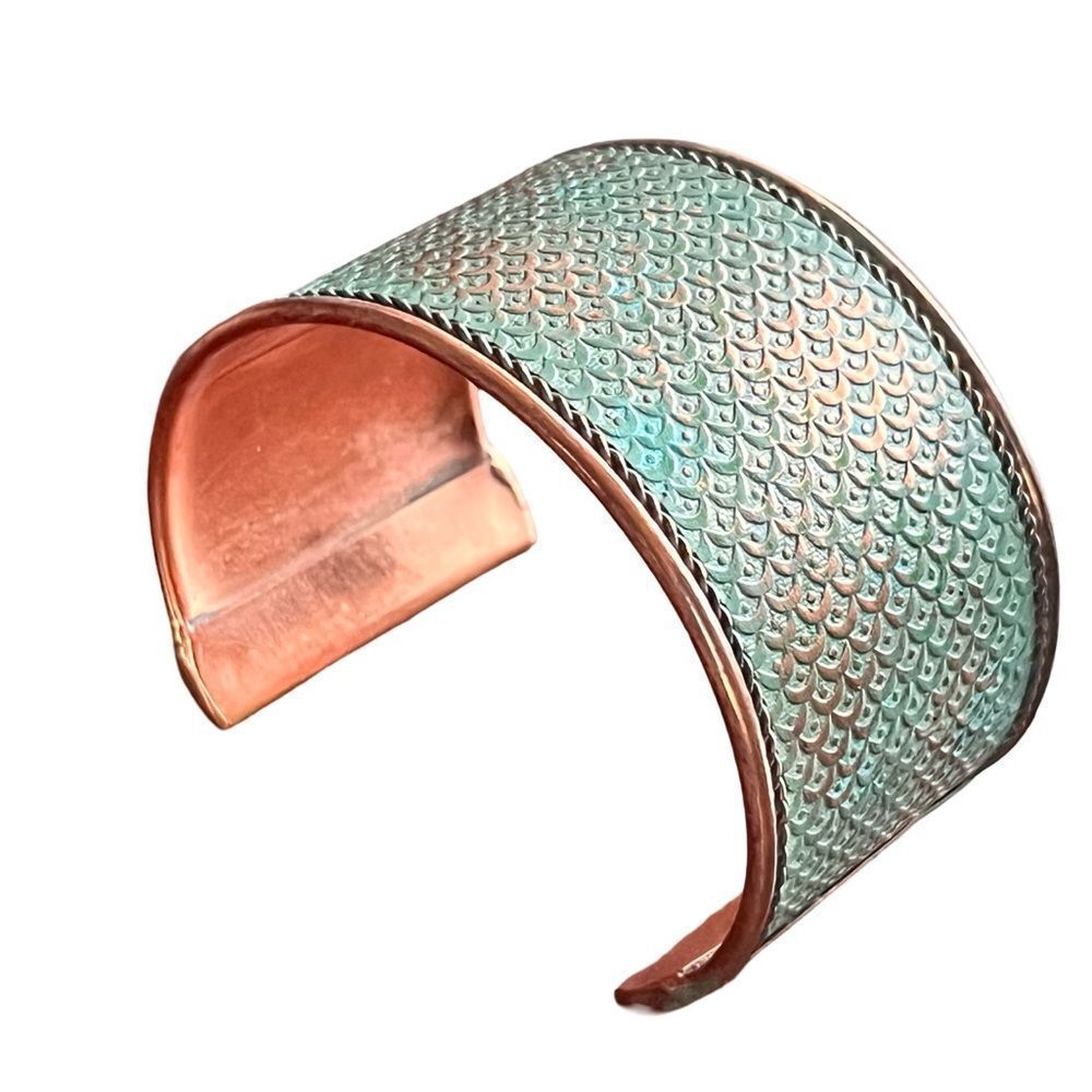 New Mermaid Scales Brass Bracelet Women’s Cuff